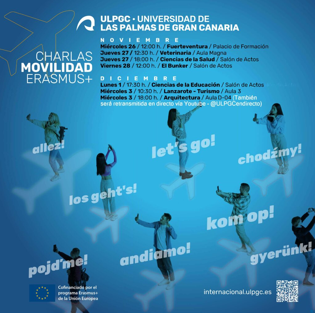 Cartel charlas movilidad Erasmus 2026-2027